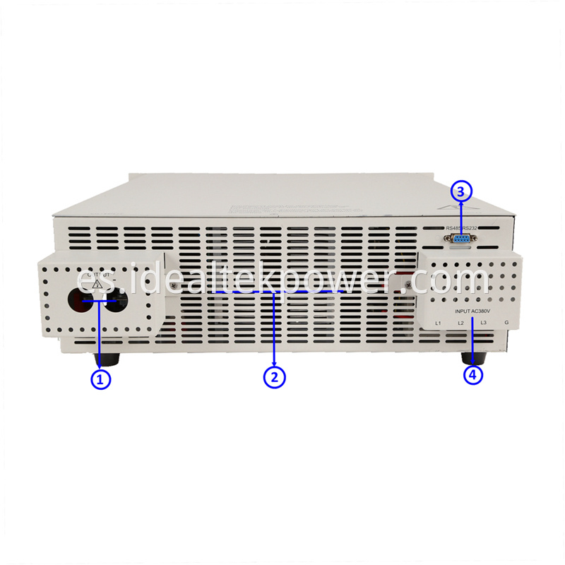 6 KW Programmable DC Power Supply Back Panel Description